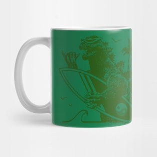 Cool Godzilla Surfing Mug